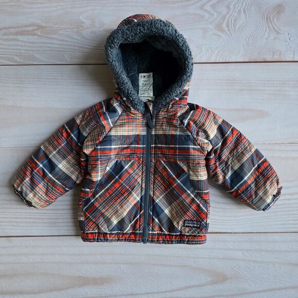 Patagonia Baby 6 Months Reversible Tribbles Hoody Jacket Sherpa Puffer Coat - Picture 1 of 7
